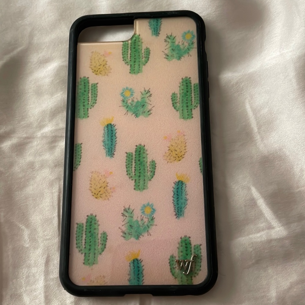 Pink and black cactus phone case for iPhone 7 Plus